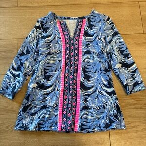 Lilly Pulitzer Women’s Karina Tunic Top UPF 50+ 3/4 Sleeve Size S